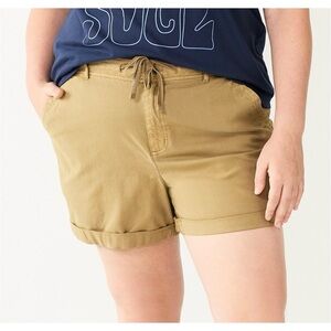 Sonoma Utility Shorts Khaki Plus Size 4X